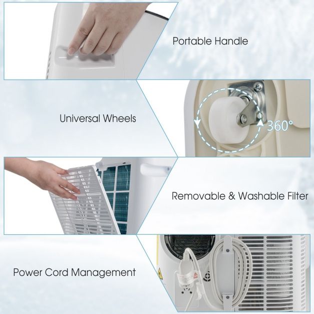 18000 BTU 4-in-1 Portable Air Conditioner with Remote Control