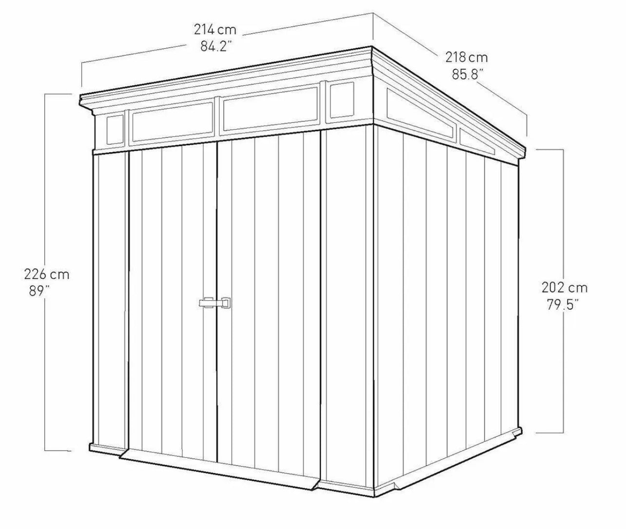 Keter Artisan 7ft x 7ft 2" (2.1 x 2.2m) Storage Shed
