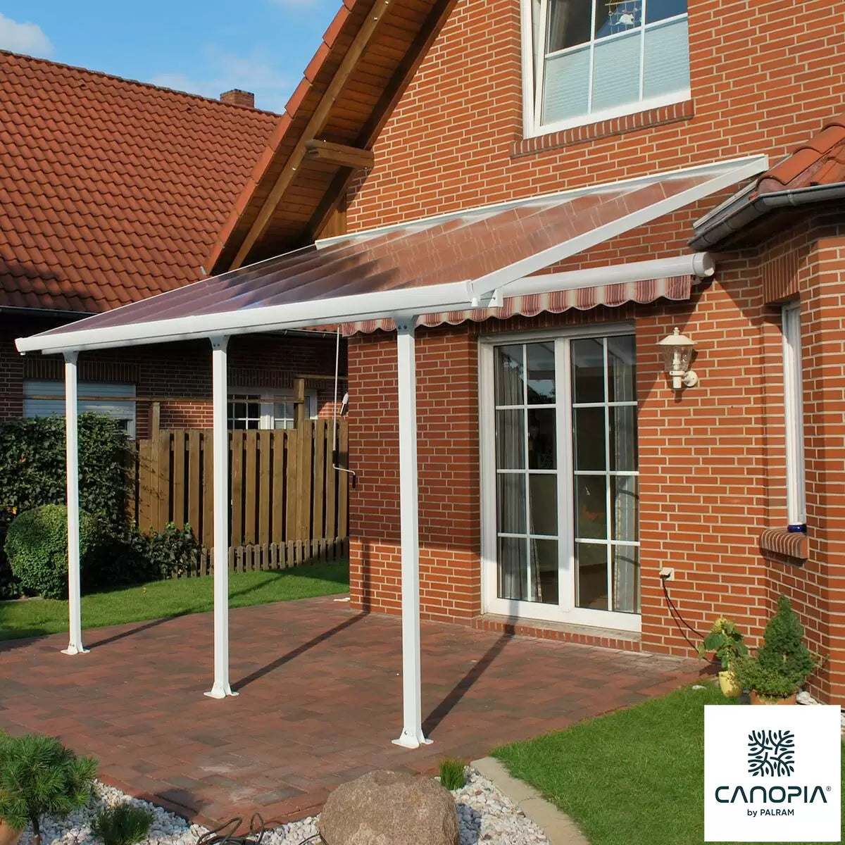 Palram Canopia Feria 3 Veranda Patio Cover, White in 4 Sizes