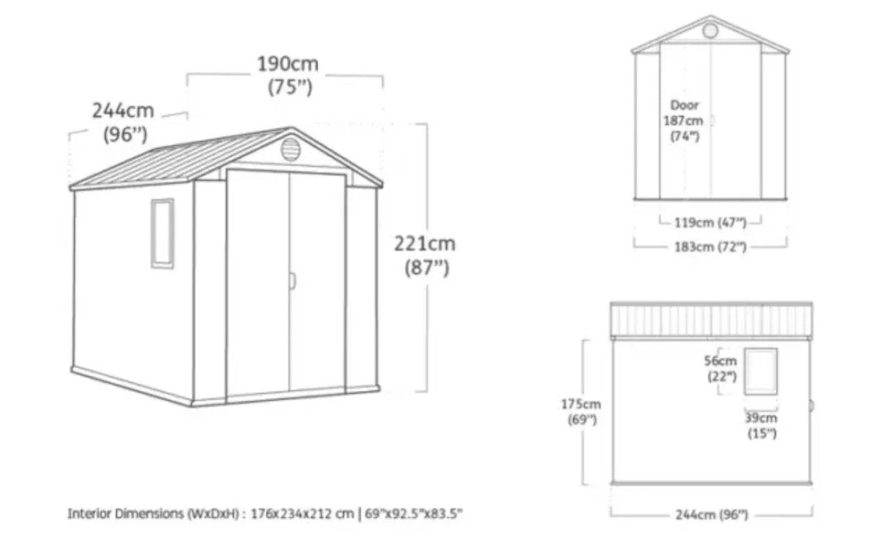 Keter Darwin 6 x 8ft Shed
