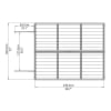 Palram Canopia Large Double Door Plastic Apex Shed with Skylight Roof - 6 x 8ft