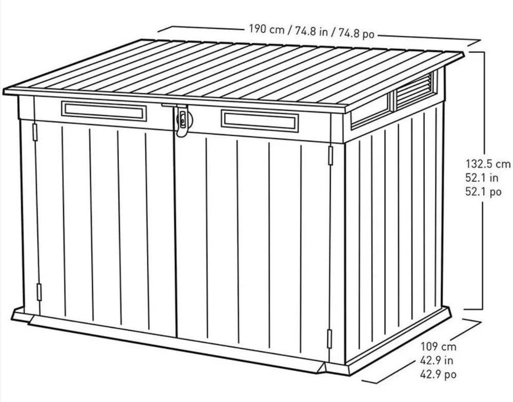 Keter Premier Jumbo Storage Shed XXL - 2020L (Similar To Keter Grande/Cortina Store)