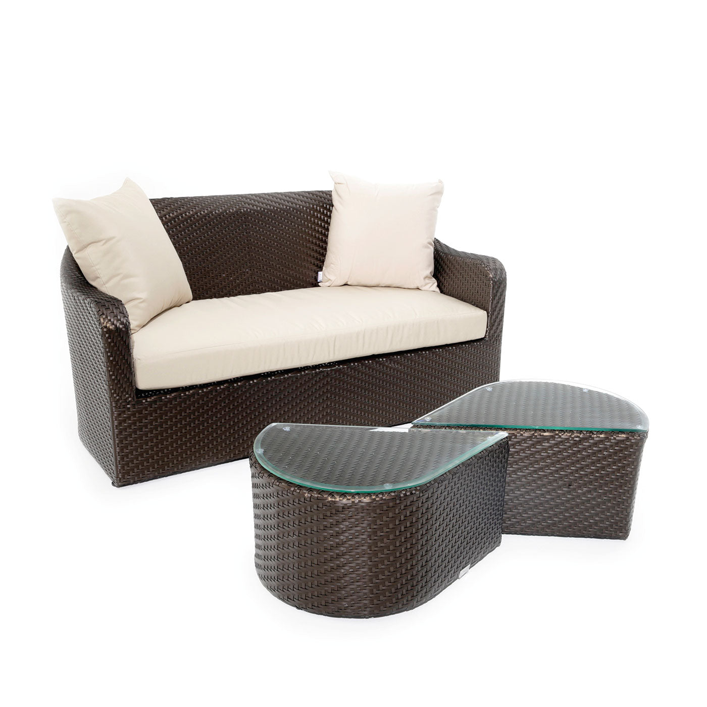Akula Living 2 Piece Aegean Paros 2 Seater Sofa & Coffee Table Set