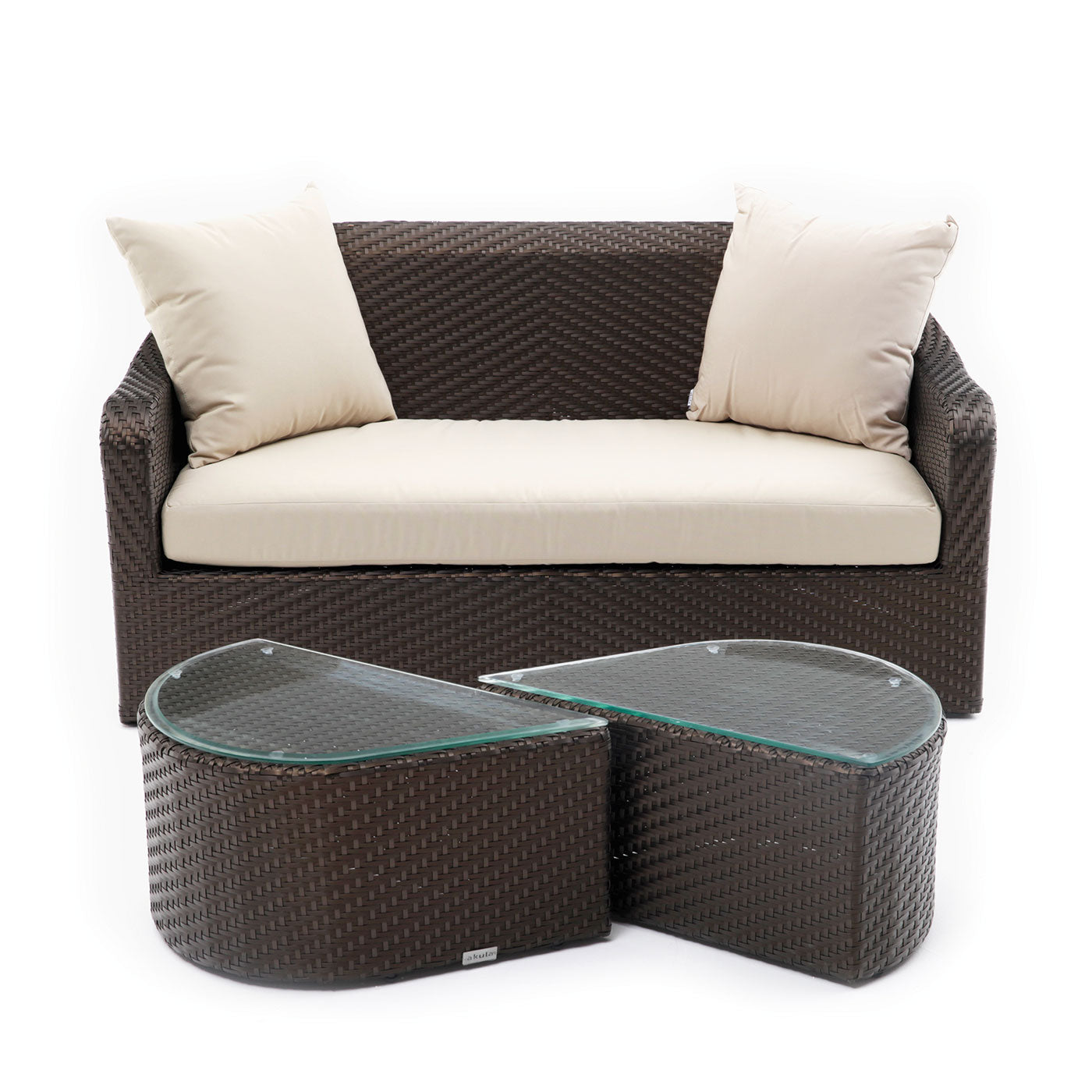 Akula Living 2 Piece Aegean Paros 2 Seater Sofa & Coffee Table Set