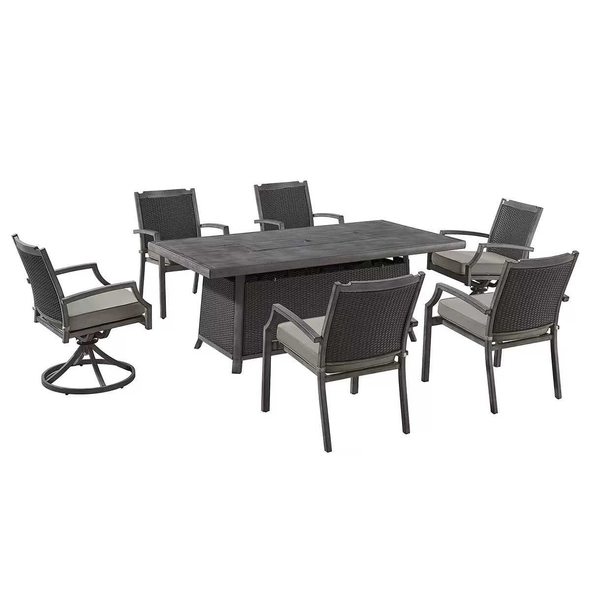 OVE Decors Bonavista 7 Piece Fire Dining Set + Cover