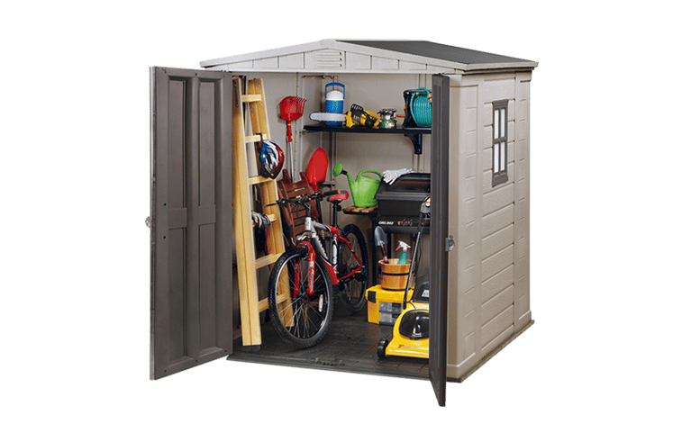 Keter Factor Garden Storage Shed 6X6 ft - Brown