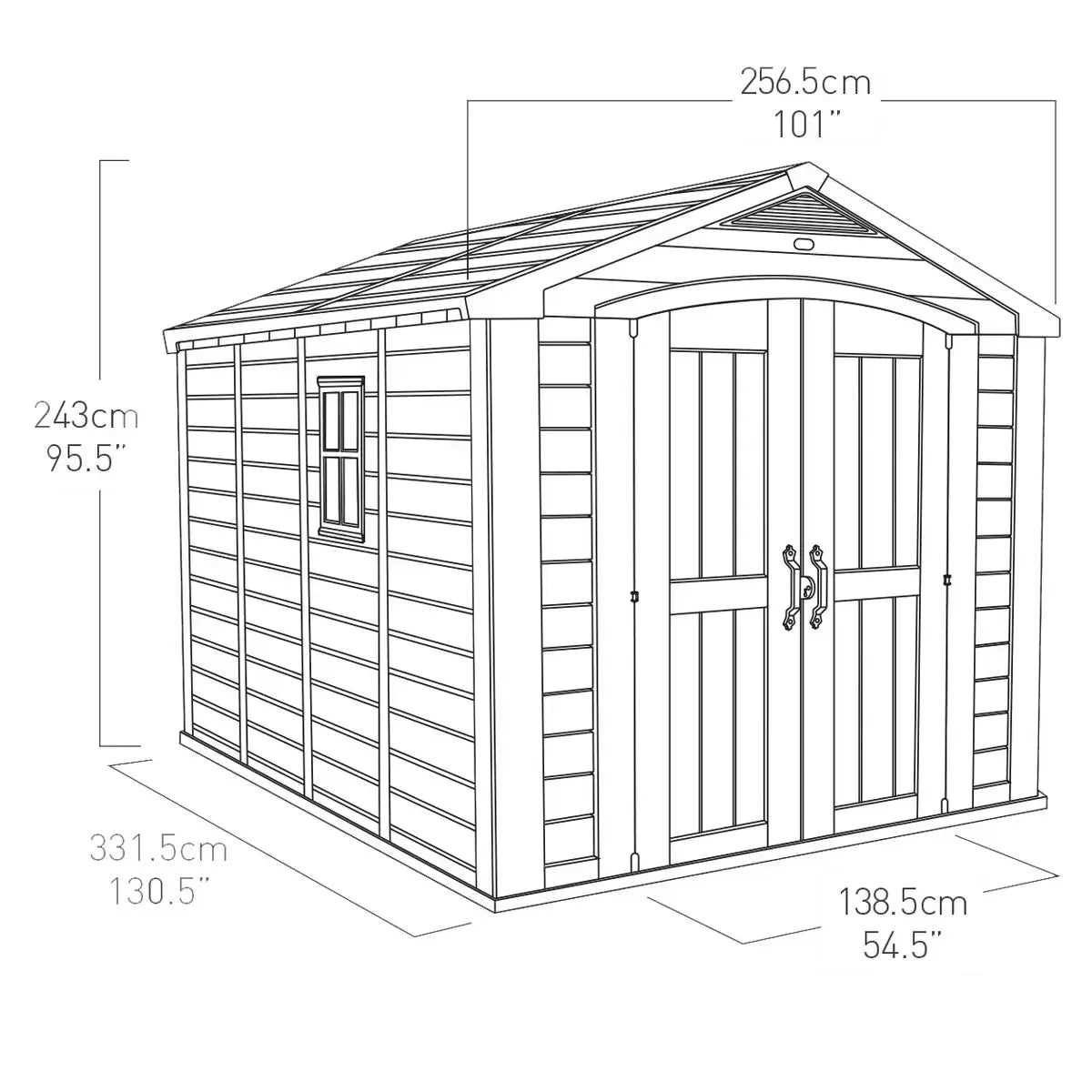 Keter Factor 8ft x 11ft (2.5 x 3.3m) Storage Shed