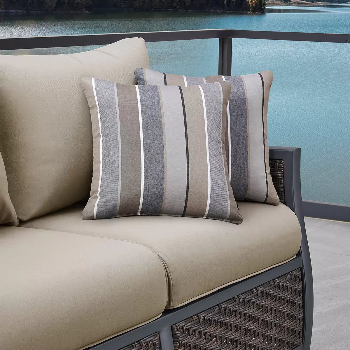 OVE Decors Barcelona 4 Piece Deep Seating Patio Set + Cover