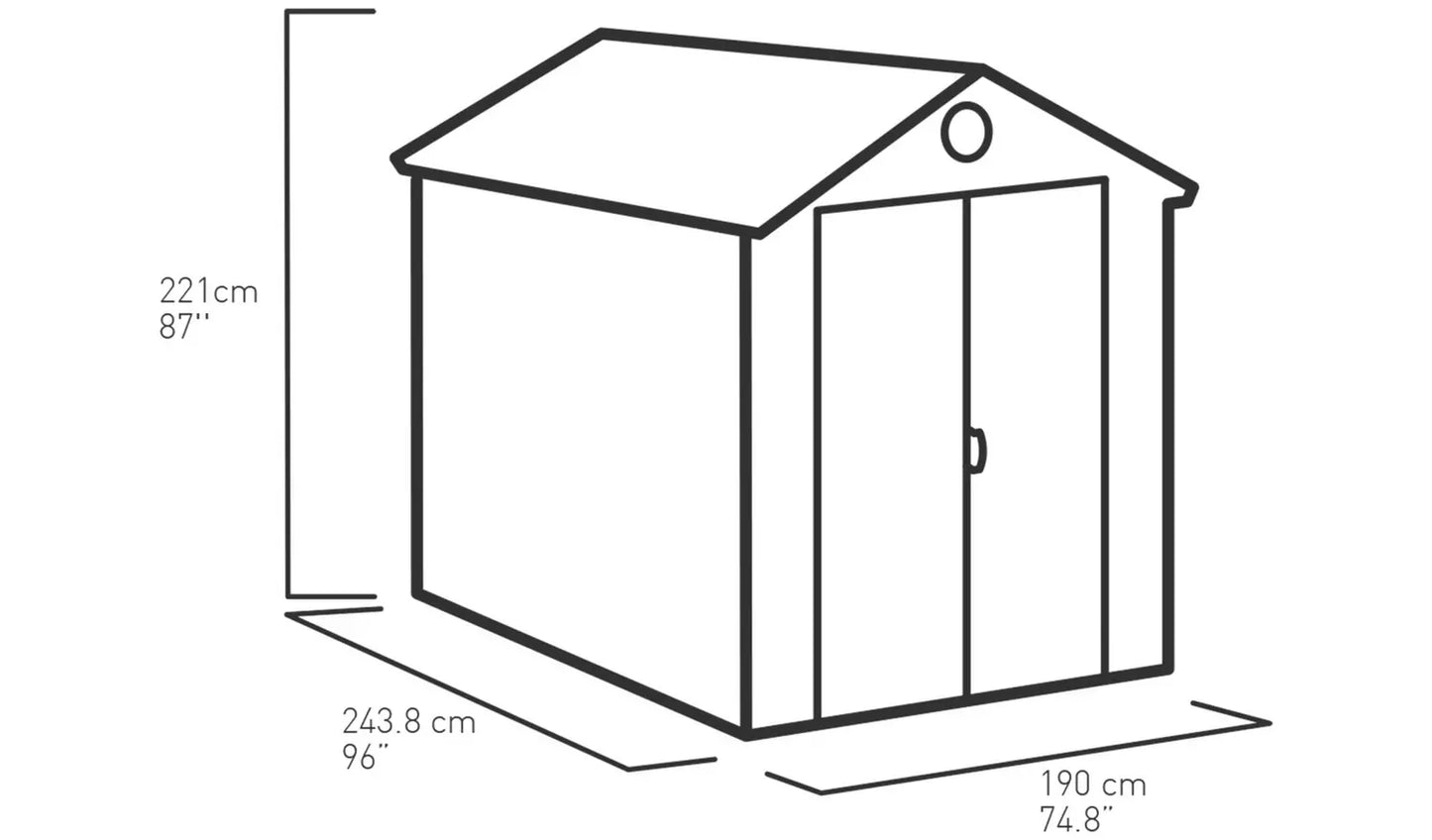 Keter Darwin Shed 6 x 8ft - Brown