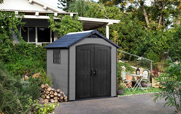 Keter Premier 757 Shed 7.5x7ft - Grey