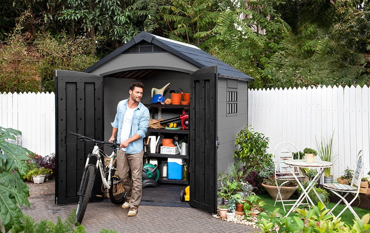 Keter Premier 757 Shed 7.5x7ft - Grey