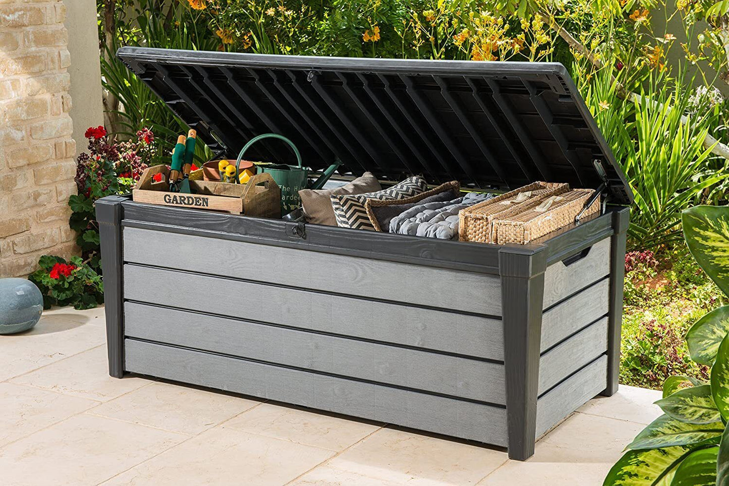 Keter Brushwood 454L Storage Box - Grey