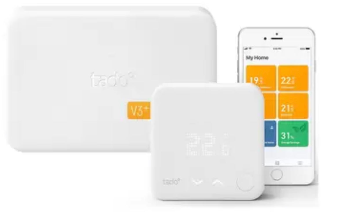 Tado° Whole Home Bundle - Wireless Starter Kit with 8 x Universal Smart Radiator Thermostats