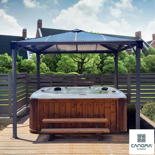 Palram Canopia Palermo 3 x 3 m (9.8 x 9.8 ft) Aluminium and Polycarbonate Gazebo