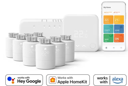 Tado° Whole Home Bundle - Wireless Starter Kit with 8 x Universal Smart Radiator Thermostats