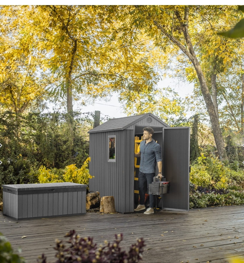 Keter Darwin 6 x 4ft  Shed - Grey