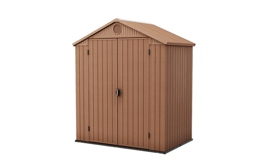 Keter Darwin 6x4 Brown Plastic Shed with floor (Base included)