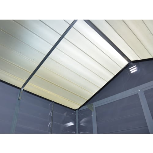 Palram Canopia Large Double Door Plastic Apex Shed with Skylight Roof - 6 x 8ft