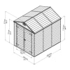 Palram Canopia Large Double Door Plastic Apex Shed with Skylight Roof - 6 x 8ft