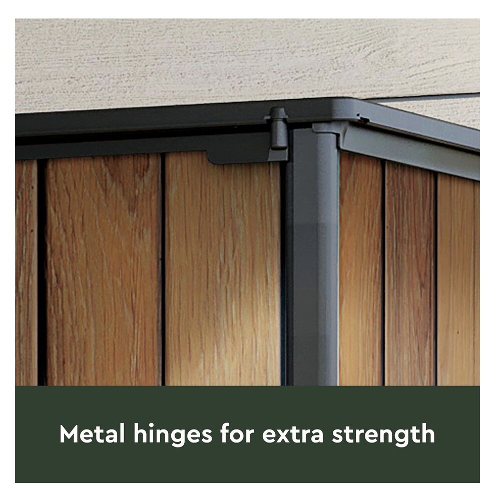 Keter Signature Decocoat Walnut  4Ft 6” x 2Ft 4” Pent Garden storage Shed 1,415L