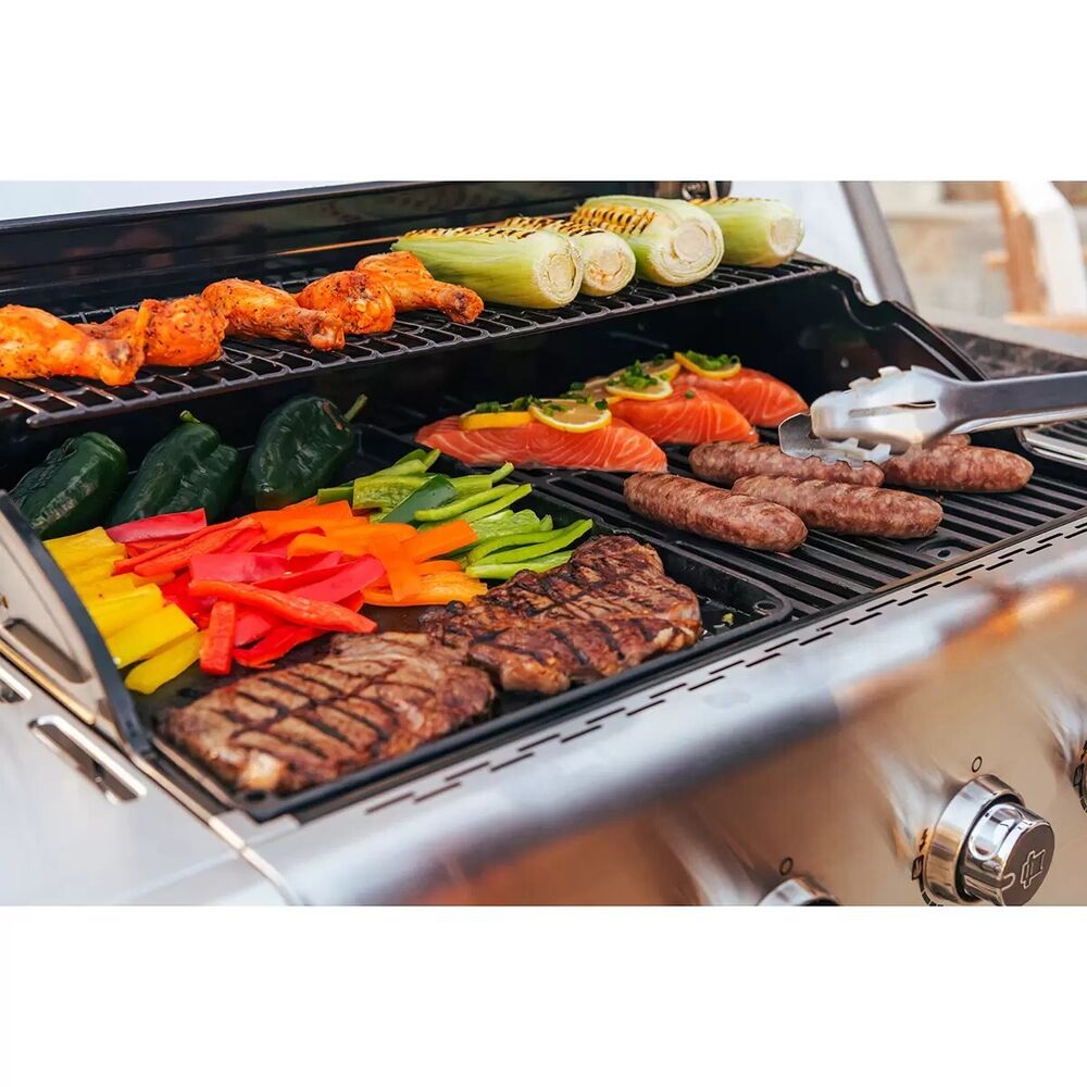 Nexgrill Revelry 4 Burner Stainless Steel Gas BBQ Gourmet Plus Griddle and Cover