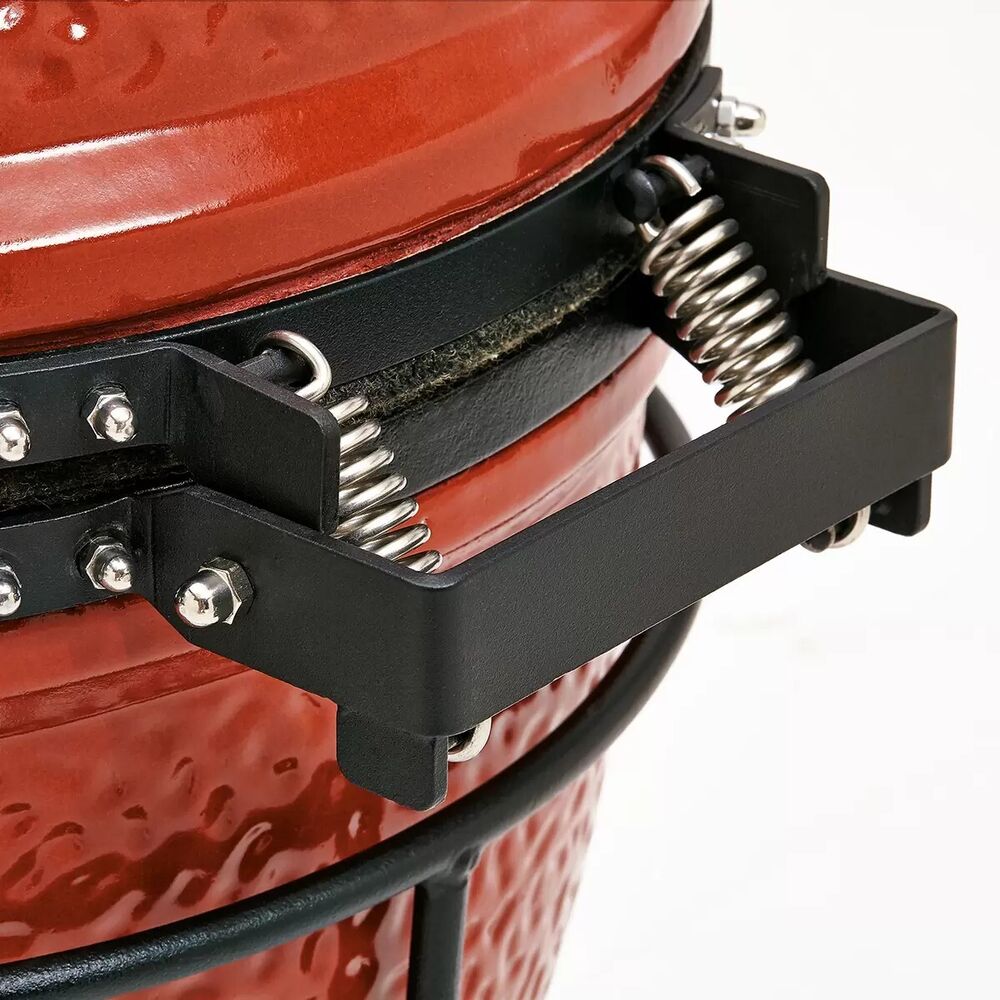Kamado Joe Junior Ceramic Charcoal Barbecue Grill with Cover in Red 13.5" 34cm