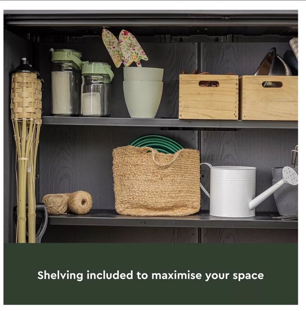 Keter Signature High Store Storage Cabinet - Keter Ashwood Signature Alto Shed - 1,415L