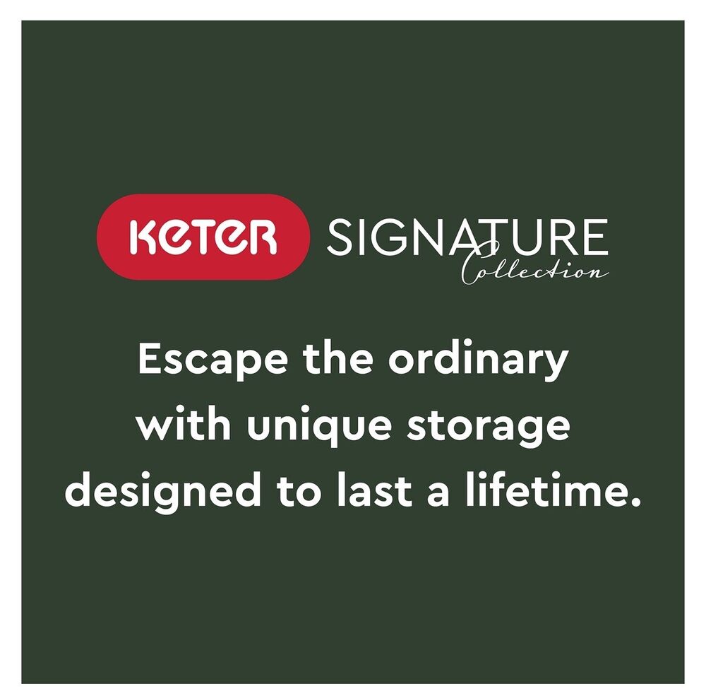 Keter Signature Decocoat Walnut  4Ft 6” x 2Ft 4” Pent Garden storage Shed 1,415L