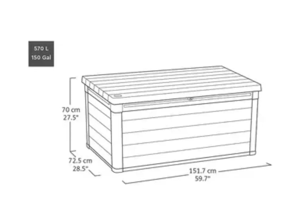Keter Ashwood Signature 570 Litre Outdoor Storage Deck Box