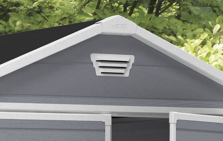 Keter Manor Plastic Garden Storage Shed 6 x 5 ft Grey