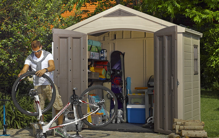 Keter Factor Garden Storage Shed 8x6ft - Brown