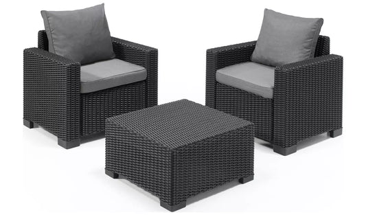 Keter California 2 Seater Garden Bistro Set - Grey