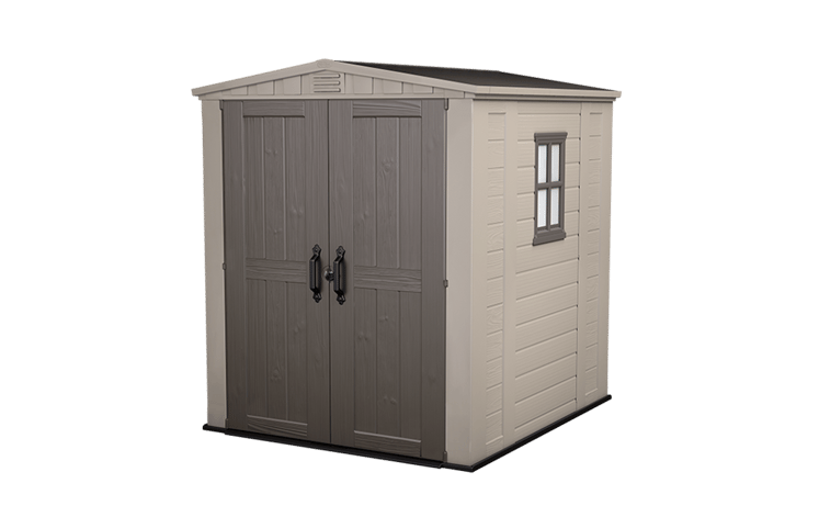 Keter Factor Garden Storage Shed 6X6 ft - Brown