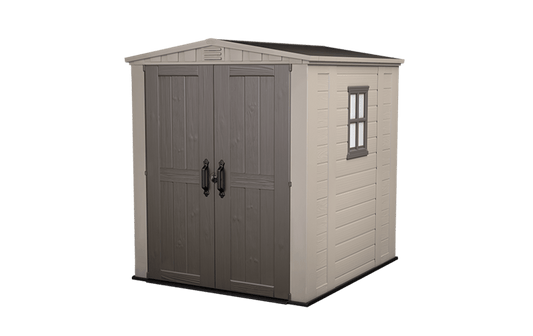 Keter Factor Garden Storage Shed 6X6 ft - Brown
