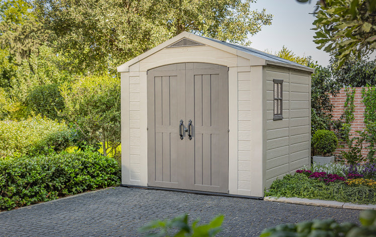 Keter Factor Garden Storage Shed 8 x 8ft - Brown