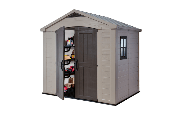 Keter Factor Garden Storage Shed 8x6ft - Brown