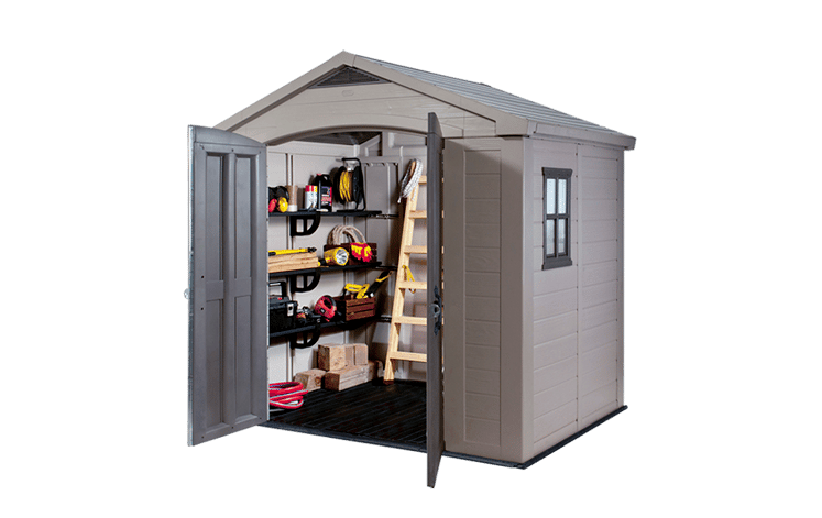 Keter Factor Garden Storage Shed 8x6ft - Brown