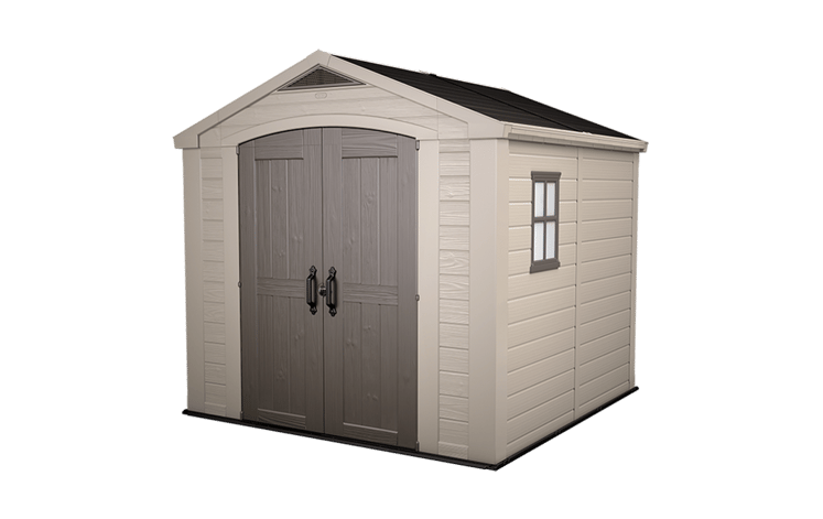 Keter Factor Garden Storage Shed 8 x 8ft - Brown