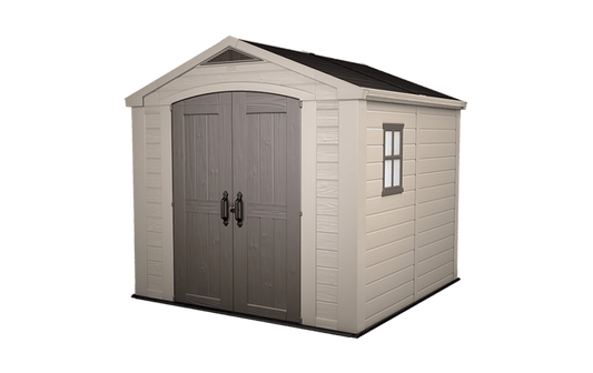 Keter Factor Garden Storage Shed 8 x 8ft - Brown
