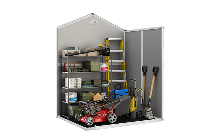 Keter Manor Plastic Garden Storage Shed 6 x 5 ft Grey