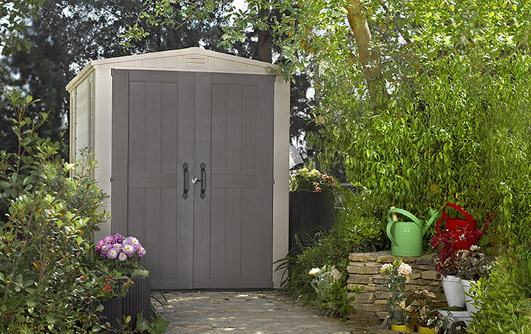 Keter Factor Garden Storage Shed 6X6 ft - Brown