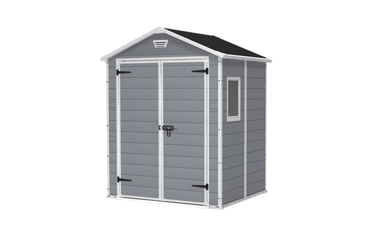 Keter Manor Plastic Garden Storage Shed 6 x 5 ft Grey